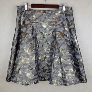 Limited Gold Metallic Animal Print Round Skirt